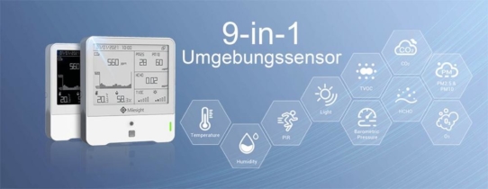 9-in-1 Sensor zur Umgebungsüberwachung via LoRaWAN®