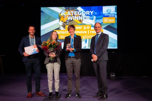 Wenn aus Mikroplastik Popcorn wird - Wasser 3.0 in Amsterdam mit dem Aquatech Innovation Award ausgezeichnet