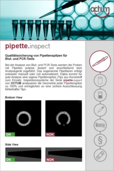 Qualitätssicherung von Pipettenspitzen für Blut- und PCR-Tests