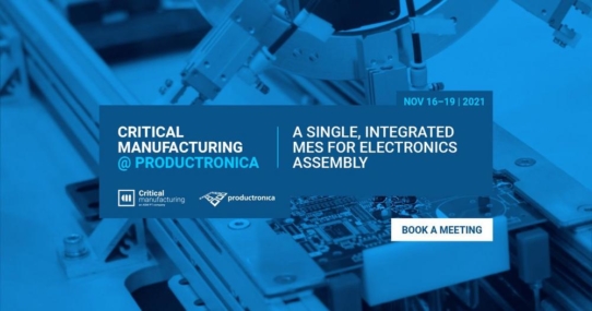 Critical Manufacturing MES steuert eine vollständig automatisierte SMT-Linie am Stand von ASMPT auf der productronica