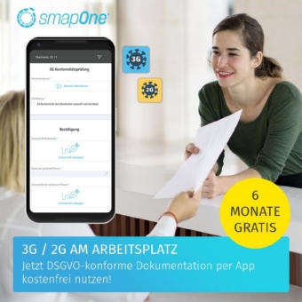 Soforthilfe zur 2G/3G-Erfassung: smapOne bietet Gratis-Tool für Unternehmen
