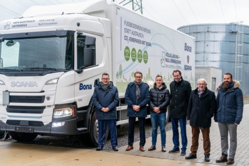 Erster Scania E-Lkw fährt emissionsfrei durch Limburg