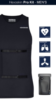 Hexoskin Pro Kit Sport Intelligente Sportbekleidung für Damen, Herren und Kinder mit Shirt und Messgerät