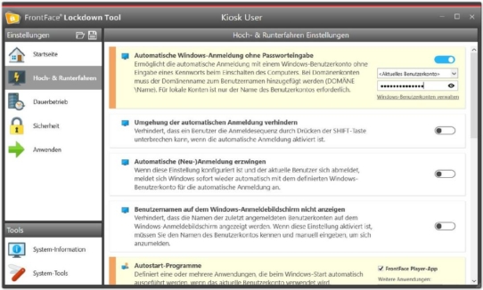 FrontFace Lockdown Tool 5.0: Das kostenlose Tool zur Konfiguration von Windows-PCs als Kiosk-Terminal oder Digital Signage Player