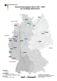 Bundesnetzagentur bestätigt Netzentwicklungsplan Strom 2021-2035