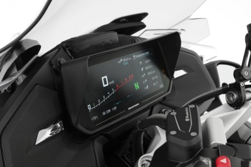 Wunderlichs Blendschutz für das 10,25 Zoll Connectivity Display der BMW R 1250 RT