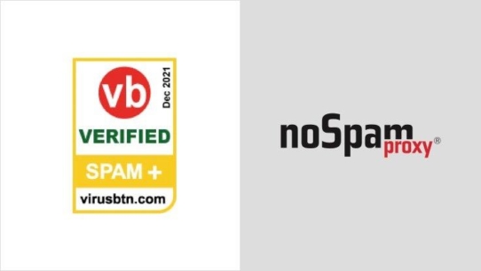 NoSpamProxy erhält VBSpam+ Award: Virus Bulletin bestätigt herausragende Performance