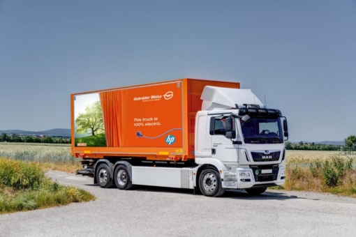 Gebrüder Weiss transportiert HP-Produkte in Zentral- und Osteuropa per Elektro-Lkw