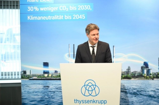 Bundesminister für Wirtschaft und Klimaschutz Robert Habeck besucht thyssenkrupp:  Wasserstofflösungen entlang der gesamten Prozesskette als Motor der Klimawende