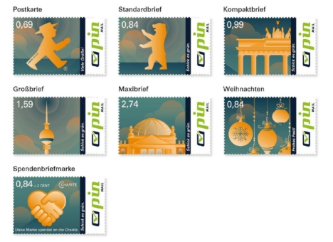 Neue Briefmarken der PIN AG