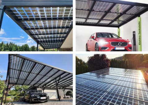 Glasmodule/Glas-Solarmodule: Architekten lieben die ästhetische Vielfalt - für Solarcarport, Fassade, Balkon und Terrasse