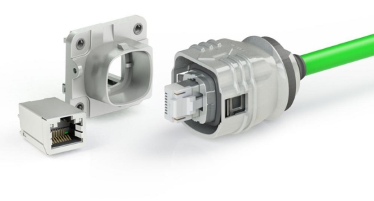 Neues RJ45 Metallgehäuse in Schutzart IP69K mit Push-Pull-Verriegelung