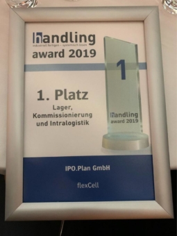 Gewonnen! IPO.Plan geht mit flexibler Zellenfertigung im Schlepptau zum „handling award“ und nimmt Preis nach Hause!!