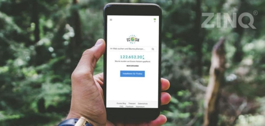 ZINQ sucht auf Ecosia