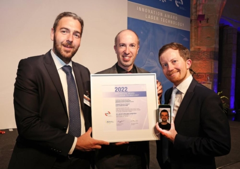 Projektteam gewinnt 3. Platz des Innovation Award Laser Technology 2022