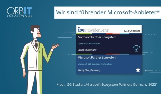 ISG-Studie 2022: ORBIT zählt zu den führenden Microsoft-Anbietern