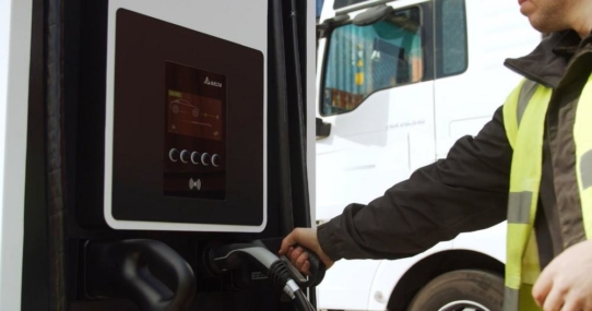 Delta's Ultra Fast EV Charger to Power Electric Haulage Truck in the UK