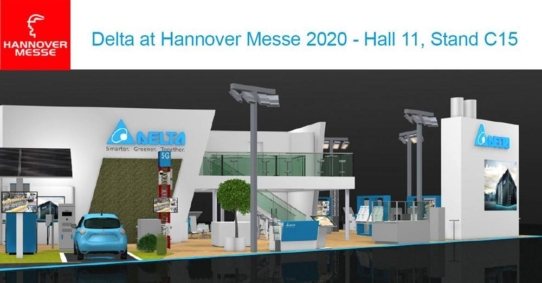 Delta zeigt auf der Hannover Messe 2020 einen Überblick energieeffizienter Lösungen für Fertigung, Infrastruktur und Gebäude