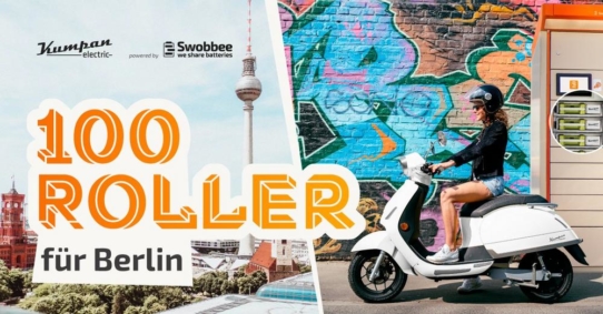 "100 E-Roller für Berlin": Kumpan und Swobbee offerieren ganzheitliches Mobilitätspaket