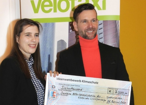 Velotaxi erhält mit Swobbee Frankfurter Klimaschutz-Preis