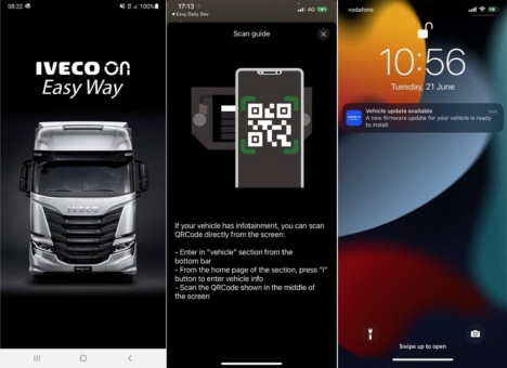 Neue Funktionen der IVECO ON Easy Way App machen die tägliche Arbeit der IVECO S-WAY Fahrer noch einfacher