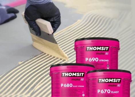 THOMSIT präsentiert neue SMP-Parkettkleber mit hohem Verlegekomfort für die schnelle Baustelle