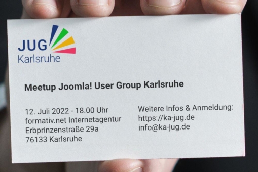 Meetup der Joomla User Group Karlsruhe am 12. Juli 2022