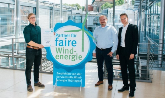 Trianel Energieprojekte mit Siegel in Thüringen ausgezeichnet