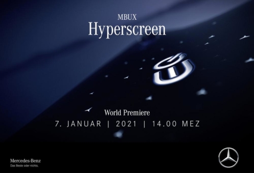 Starker Start ins neue Jahr: Mercedes-Benz präsentiert den MBUX Hyperscreen