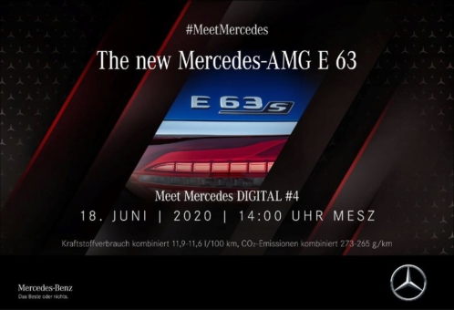 Digitale Weltpremiere der neuen Mercedes-AMG E 63 4MATIC+ Modelle