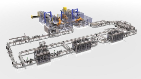 Für eine höhere Linieneffizienz: Die vollautomatische Transversal-Keg-Linie von KHS