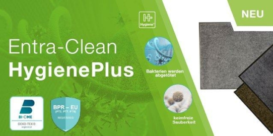 Entra-Clean Hygiene+ die erste anti-mikrobielle Sauberlaufmatte
