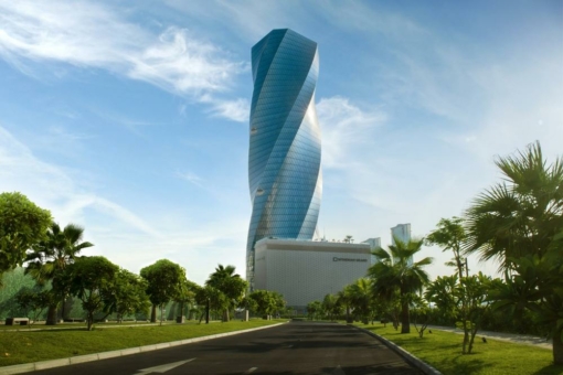 thyssenkrupp stattet spektakulären United Tower in Bahrain mit Aufzügen und Fahrtreppen aus