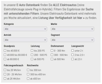 VISION mobility: Neue E-Auto-Datenbank schafft vollen Durchblick