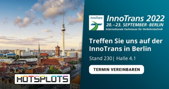 HOTSPLOTS präsentiert WLAN-basierte Analyse von Fahrgastströmen auf der InnoTrans 2022