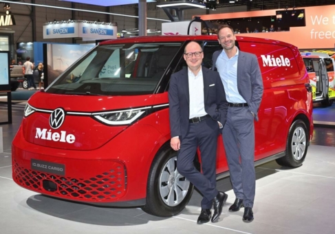 Neues Kapitel in der Elektromobilität: Miele setzt den  ID. Buzz von Volkswagen im Kundenservice ein