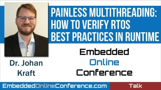 Percepio-CEO hält Vortrag zum Thema "Painless Multithreading" auf der Embedded Online Conference