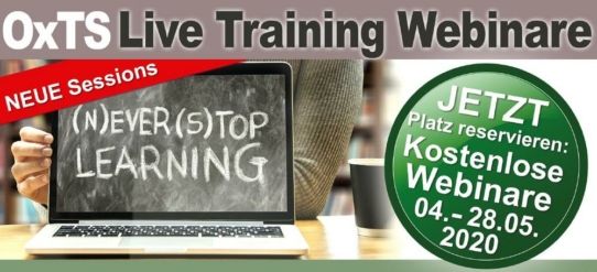 DTC bietet kostenlose Live Webinar Trainings zu den Produkten von OxTS