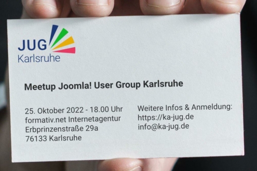 Joomla Treffen in Karlsruhe am 25. Oktober 2022