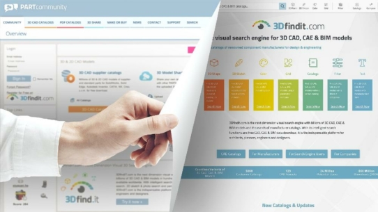 CADENAS präsentiert die visuelle Suchmaschine 3Dfindit.com für 3D-CAD- und BIM-Modelle
