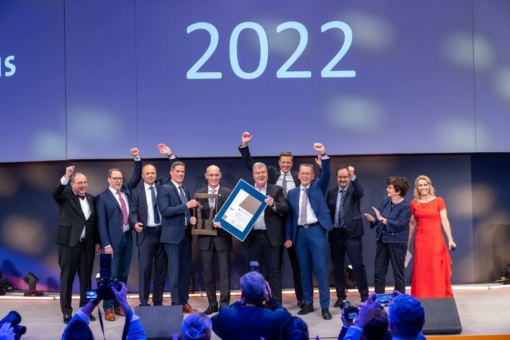 SMS group gewinnt mit BOXBAY-Hochregal-Lagersystem den Deutschen Logistikpreis 2022