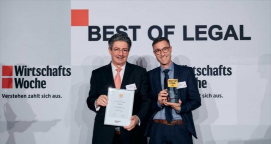 WirtschaftsWoche zeichnet PRW Legal Tech mit „Best of Legal“ Award aus
