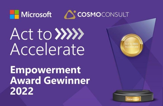 COSMO CONSULT-Gruppe gewinnt Microsofts Act to Accelerate-Award