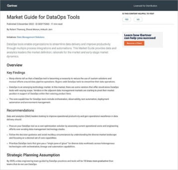 RTStonebranch wird im Gartner® Market Guide for DataOps Tools aus dem Dezember 2022 als repräsentativer Anbieter genannt