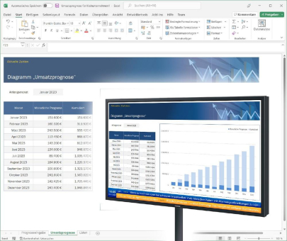 Excel auf Digital Signage Bildschirmen