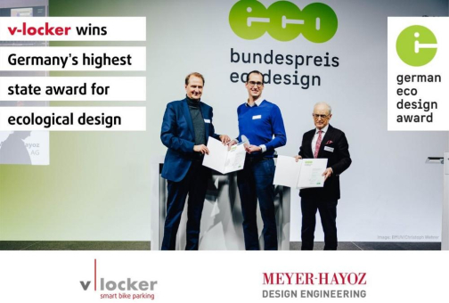 «Ritterschlag» für den Veloparksystem-Hersteller V-Locker als Preisträger des «Bundespreis Ecodesign»