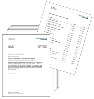 Planungsvorschlag Onlinetools SHK-Branche