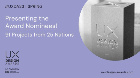 91 Projekte für die Teilnahme an den UX Design Awards – Spring 2023 ausgewählt