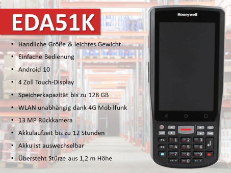 EDA51K - ein modernes, kostengünstiges MDE-Gerät mit Hardwaretastatur