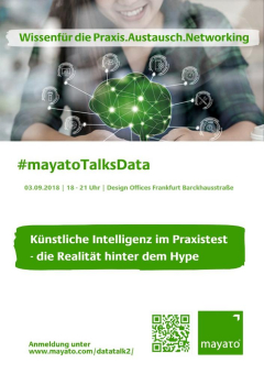 #mayatoTalksData am 3. September 2018 in Frankfurt